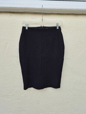 Quince Black Ponte Pencil Skirt Basics Capsule Essential Workwear Size XS